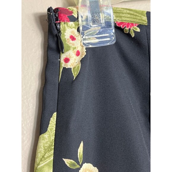 Emma James Skirt Maxi Black Floral Pencil Romantic Vintage Preppy Womens 8 - Picture 7 of 10